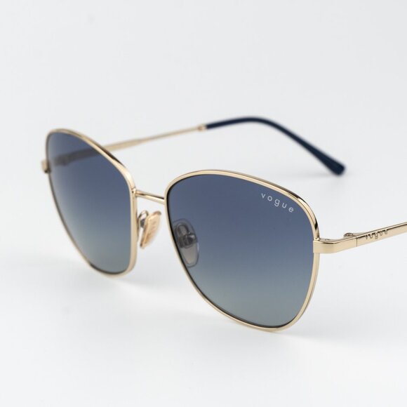 Vogue Women Sunglasses Pale Gold Grey Blue Gradient Butterfly VO4232S 848/4L NEW - Picture 4 of 10